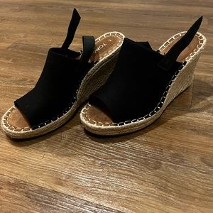Black TOMS Wedges